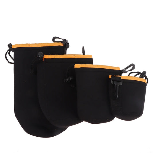Drawstring Camera Lens Pouch Bag Neoprene Waterproof Soft Shocproof Video Camera Lens Pouch Bag Case For Most Digital Camera Peaceful Pleasures Health and Wellness