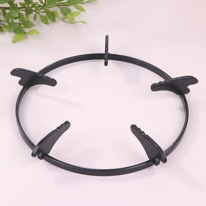 Sturdy Metal Wok Pan Support Rack, Universal Burner Stand for Gas Cooktop Cover Peaceful Pleasures Health and Wellness