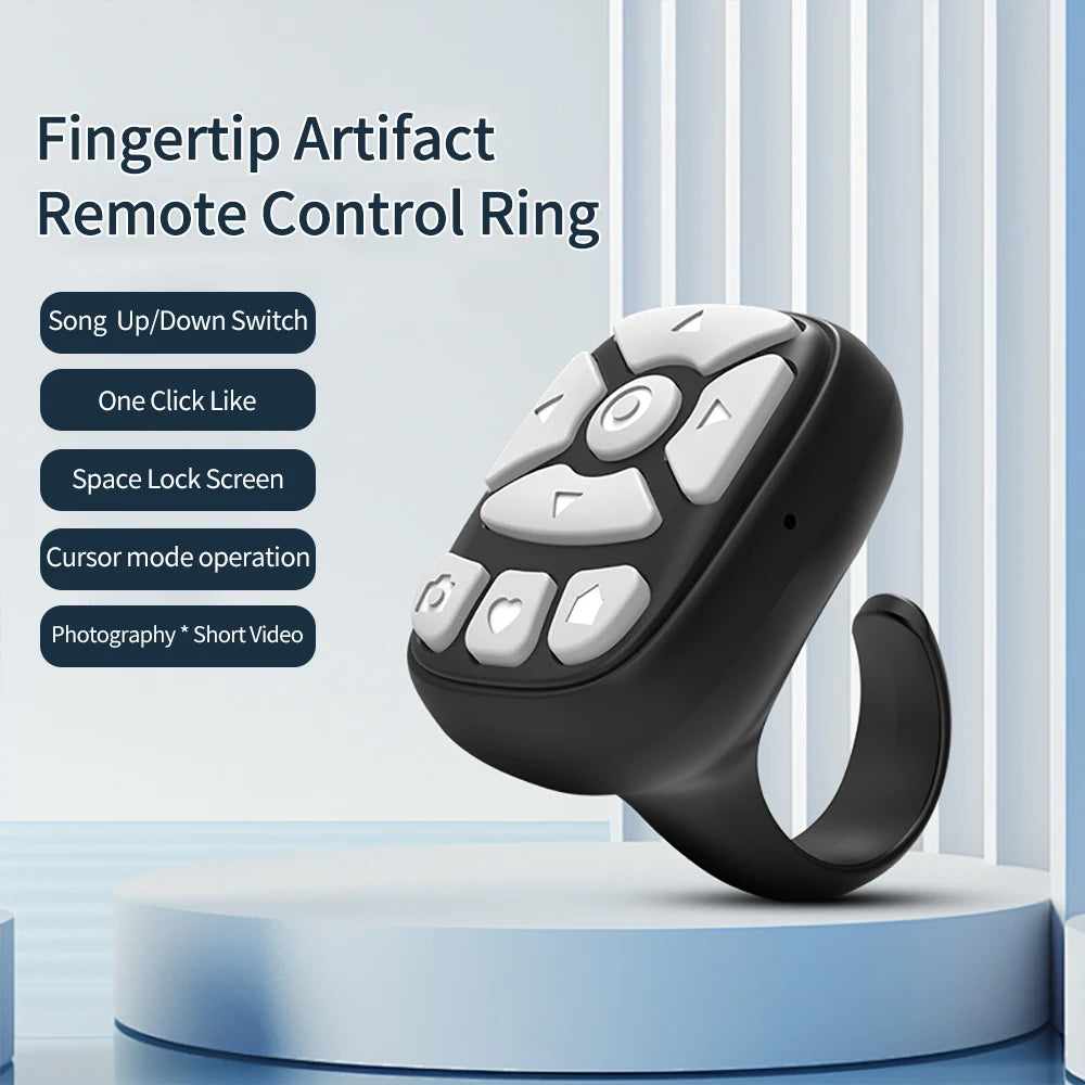 Bluetooth Scrolling Ring Remote for TikTok, Selfie & Phone