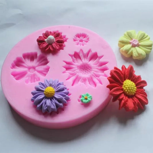 3D Daisy Flower Silicone Molds Fondant Craft Cake Chocolate Ice Peaceful Pleasures Health and Wellness