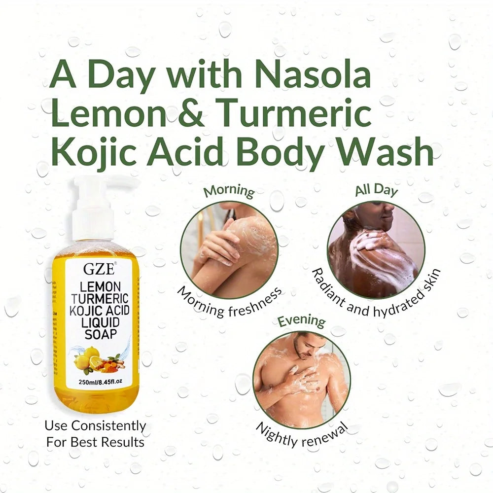 GZE Lemon Turmeric Kojic Acid Brightening Liquid Soap