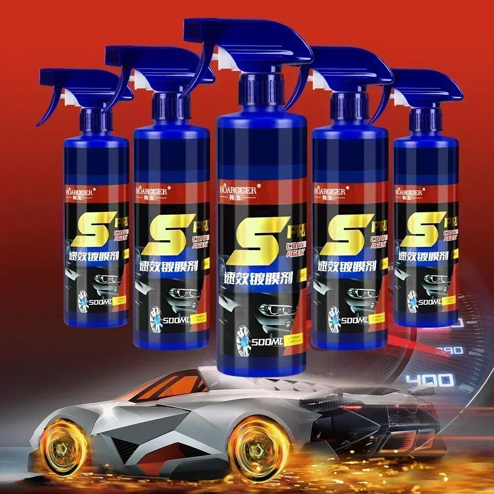 500ml 3 In 1 Car Paint Repair Ceramic Coating Spray Quick Nano-coating Spray Wax Automotive Hydrophobic Polish Paint Cleaner Peaceful Pleasures Health and Wellness