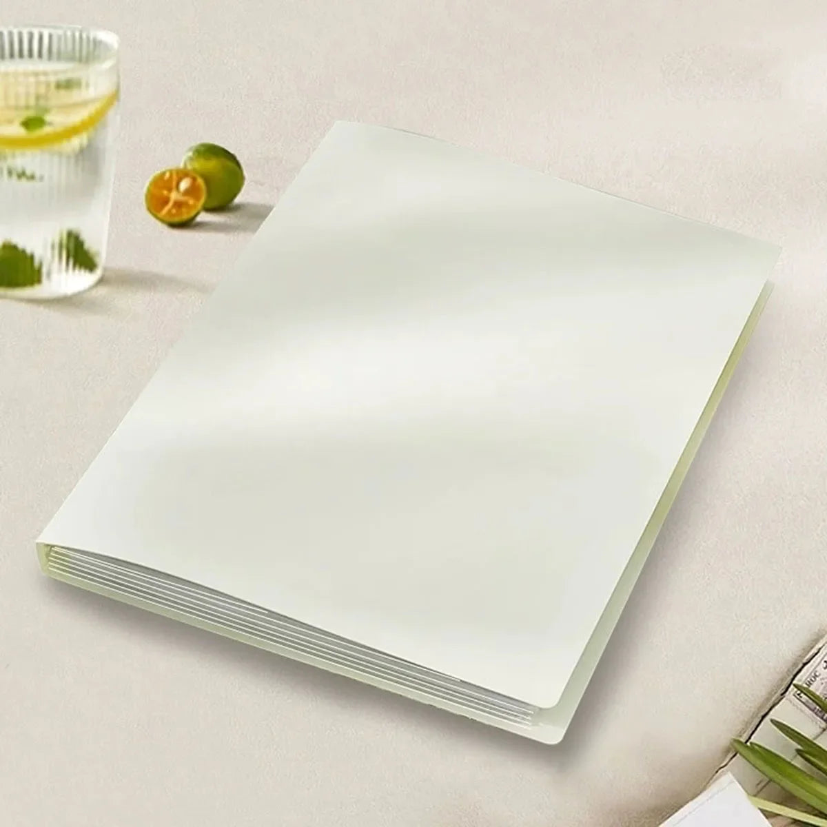 A4 Data Book Green Gradient Color Folder Student Exam Paper Storage Book Large Capacity 30 Pages Practical Office Supplies New Peaceful Pleasures Health and Wellness Plum green