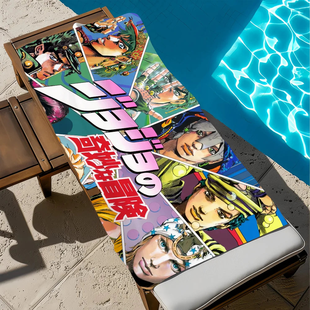 JoJo's Bizarre Adventure Quick-Dry Anime Beach Towel | 11 Sizes Anime Beach Towel Peaceful Pleasures Health and Wellness z1 STJ70x140CM