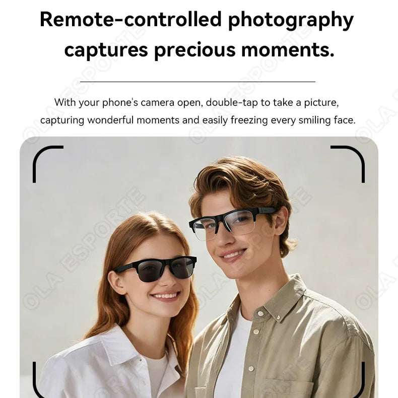 2026 Trending Smart Glasses Wireless Bluetooth Call IP4 Waterproof Outdoor Sport Sunglasses Music Control High Sound Quality Men Peaceful Pleasures Health and Wellness