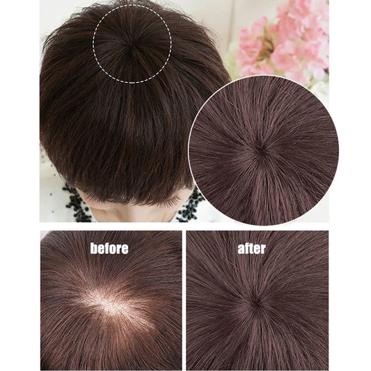 Women Hair Extension Wig Artifact Hair Mono Topper Pieces for Everyday Daily Wearing Peaceful Pleasures Health and Wellness