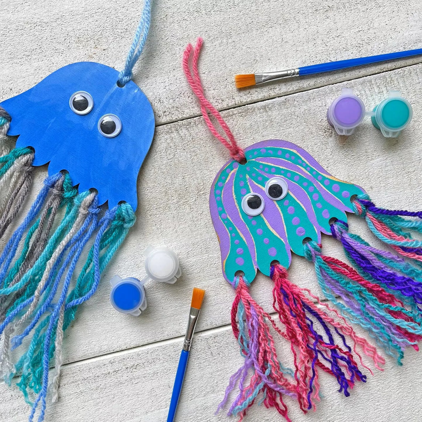 Jellyfish Wood Craft Kit for Kids | Mermaid Party Activity