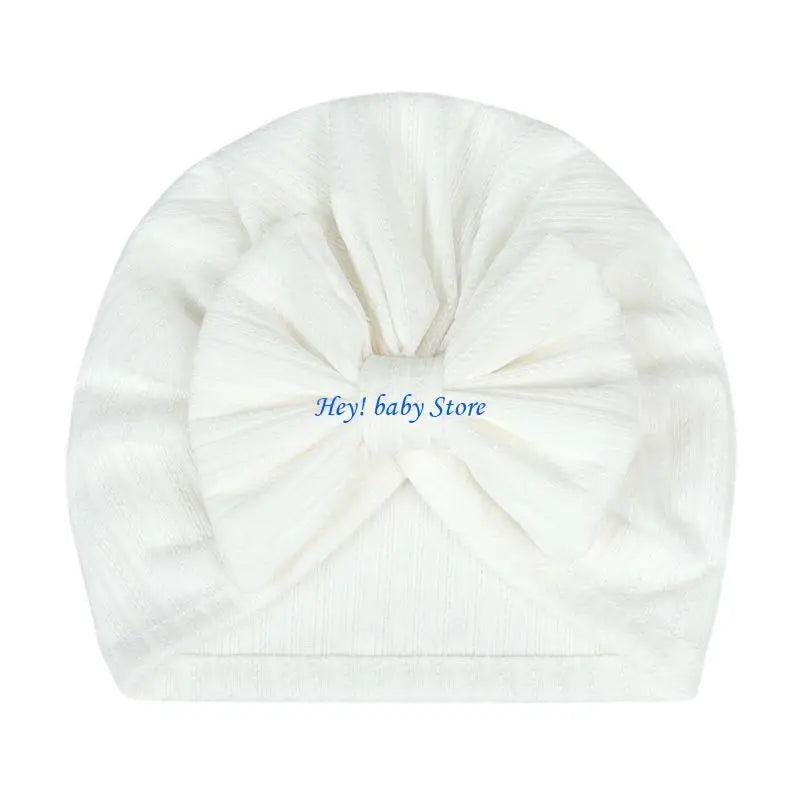 Baby Bowknot Turban Beanie Hat | Newborn Photo Prop 0–12M