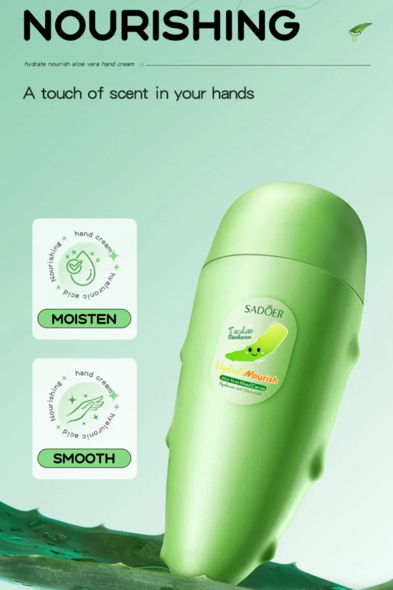 SADOER Aloe Vera Hand Cream 50g – Moisturizing & Non-Greasy