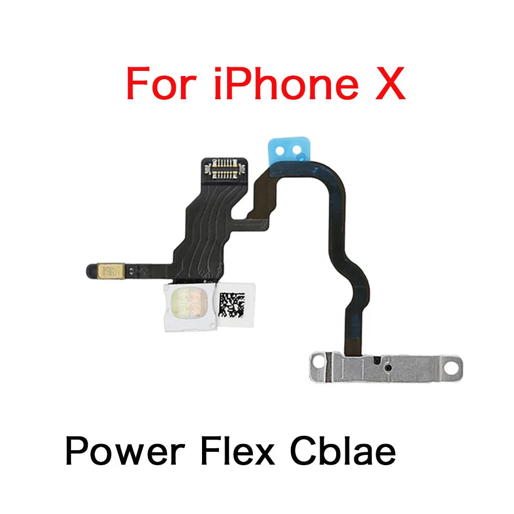 iPhone 7–11 Pro Max Power & Volume Flex Cable with LED Flash