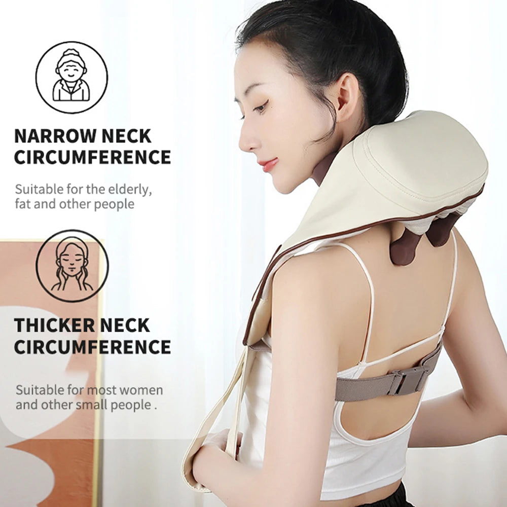 Intelligent Neck Massage Shawl Simulated Human Hand Cervical Trapezius Muscle Relaxation Shoulder & Neck Pain Relief Device Peaceful Pleasures Health and Wellness