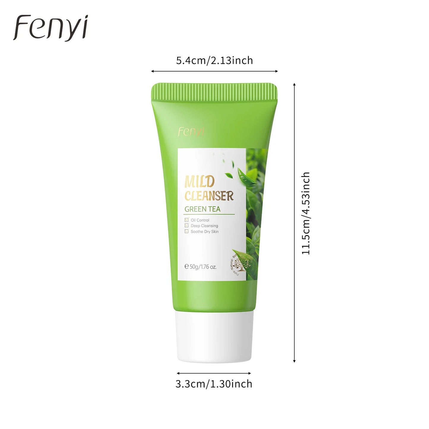 Green Tea Facial Cleanser 50g Skin Deep Cleansing Moisturizing Blackhead Removal Skincare Face Wash Foam Face Cleanser Skin Care Peaceful Pleasures Health and Wellness 1pcs