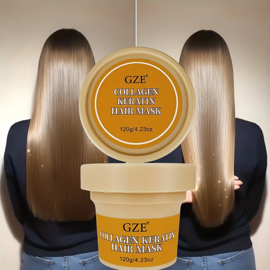 GZE Collagen Keratin Hair Mask – Anti-Frizz & Heat Protection