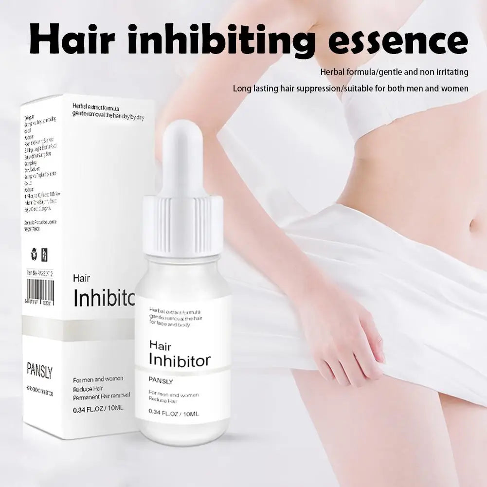 10ml Hair inhibition Serum Painless Hair Remover Armpit Legs Arms Hair Growth Inhibitor Beauty Skin Care Body Essential Oil Peaceful Pleasures Health and Wellness