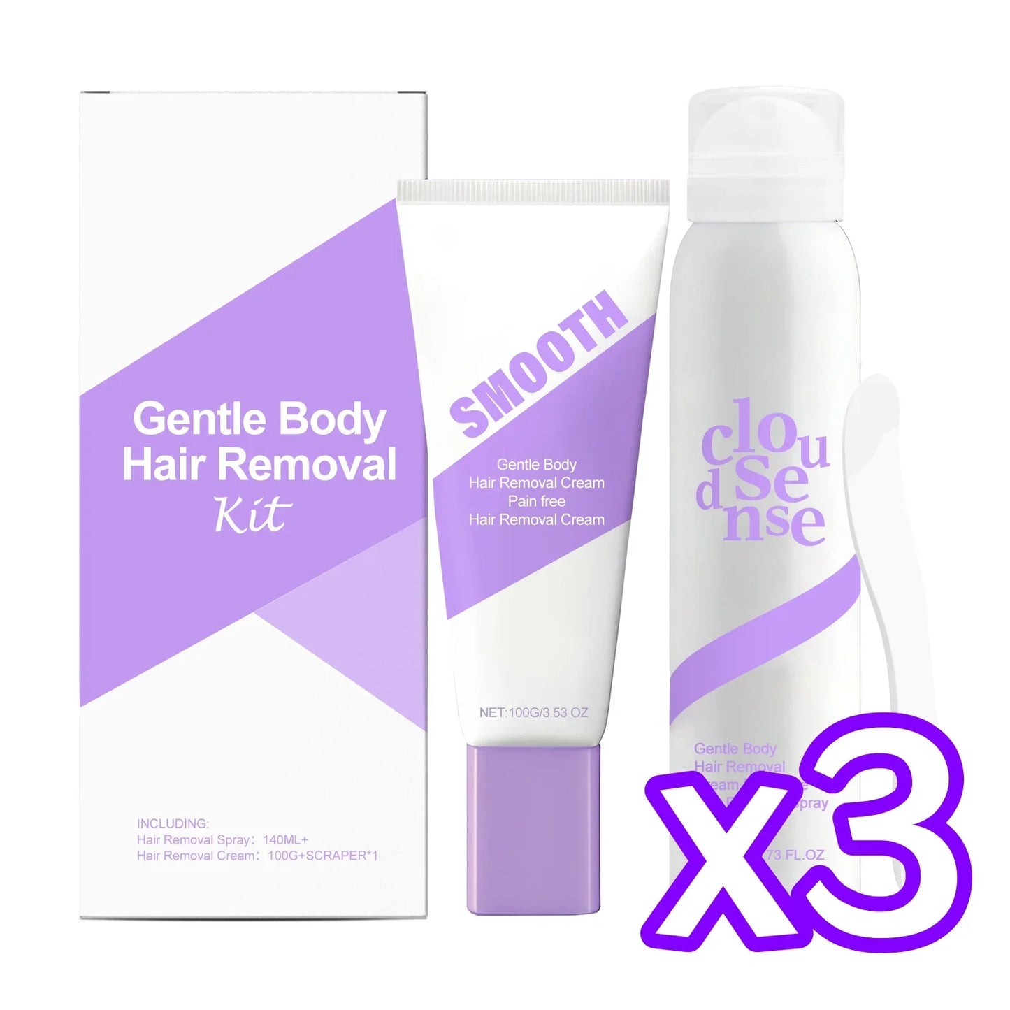 Depilatory Cream Kit – Legs, Underarms & Body Hair Remover