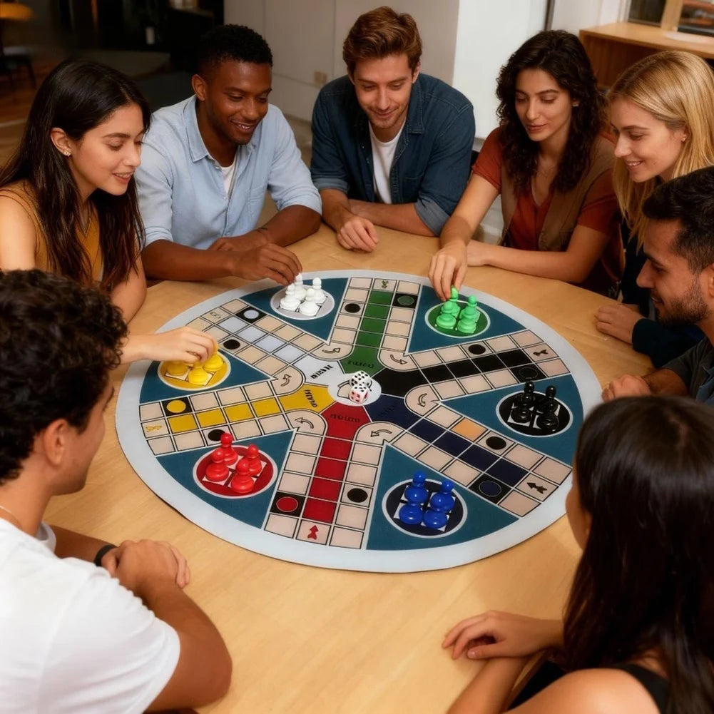 6 Player Ludo Board Game | Multiplayer Flying Chess Family Set