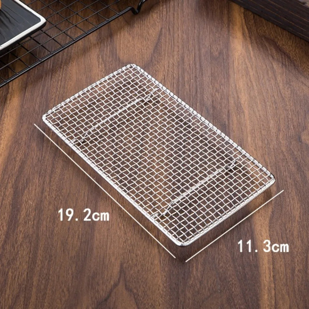 Stainless Steel Tempura Frying Net | Round BBQ Draining Net