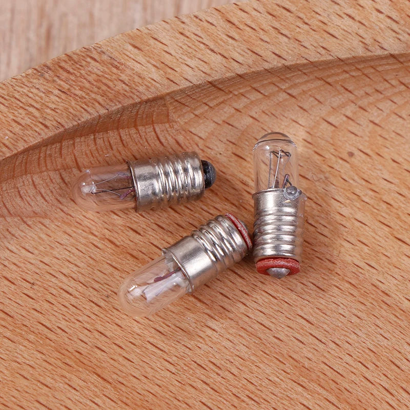 10Pcs/Lot Mini Indicator Light Bulb E5 Screw Mouth Miniature Lamp Light Bulb 6.3V 12V 24V 0.1A Small Bulb Signal Lamp Bead Peaceful Pleasures Health and Wellness