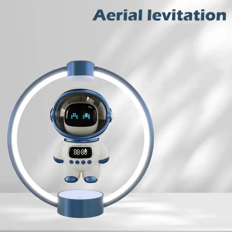Magnetic Levitation Astronaut Alarm Clock | LED Desk Nightlight