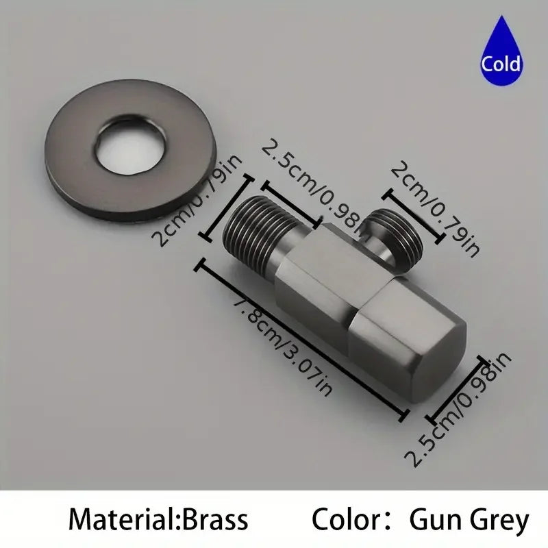 Mini Brass Tee Valve – Gold & Silver, Universal Threads