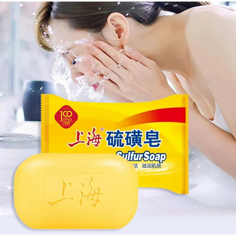 Shanghai Sulfur Soap 85g Mild And Refreshing Cleansing Soap For Face Body Wash Laundry Multipurpose Bath Soap For Daily Use Peaceful Pleasures Health and Wellness