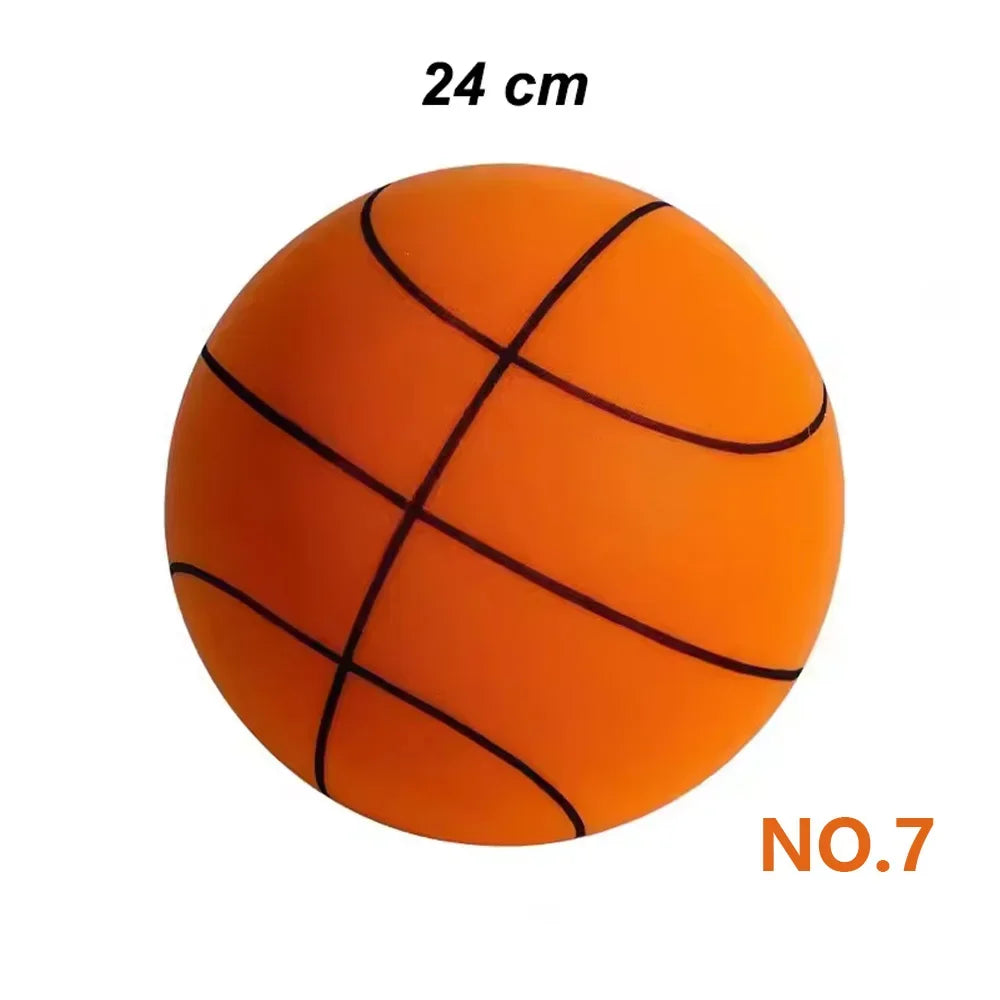 Kids Indoor Silent PU Foam Basketball – Mute Bounce Ball Peaceful Pleasures Health and Wellness Orange No.7