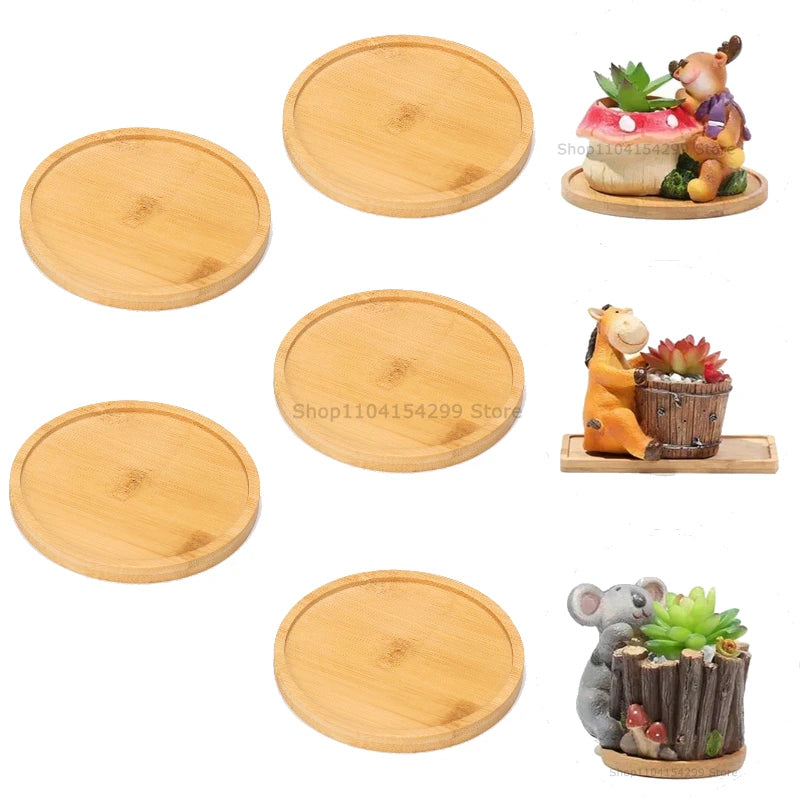 Bamboo Multi-Purpose Tray Set | Plant, Kitchen & Bathroom Use