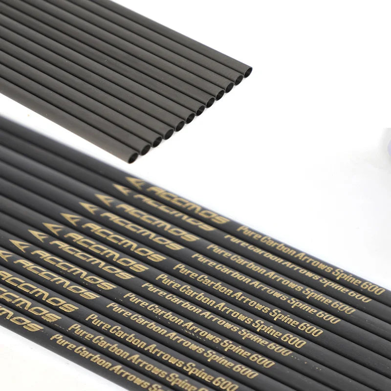Pure Carbon Arrow Shaft ID Spine 300-1500 Archery Outdoor Shooting