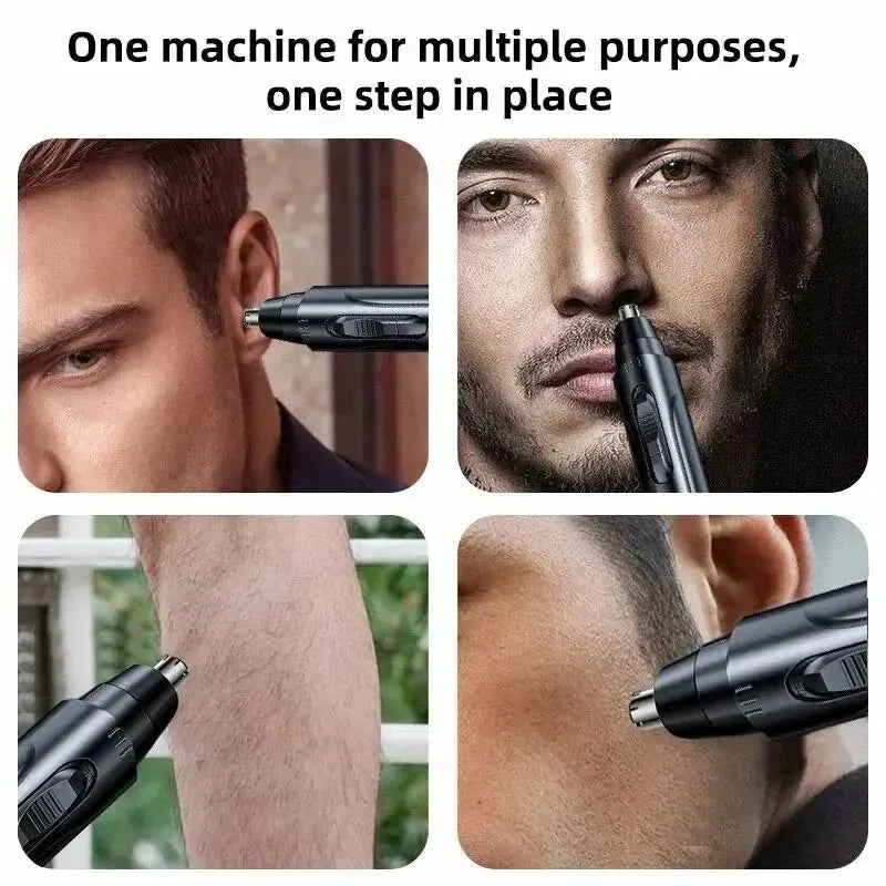 Electric Nose & Eyebrow Hair Trimmer – Quiet, Washable