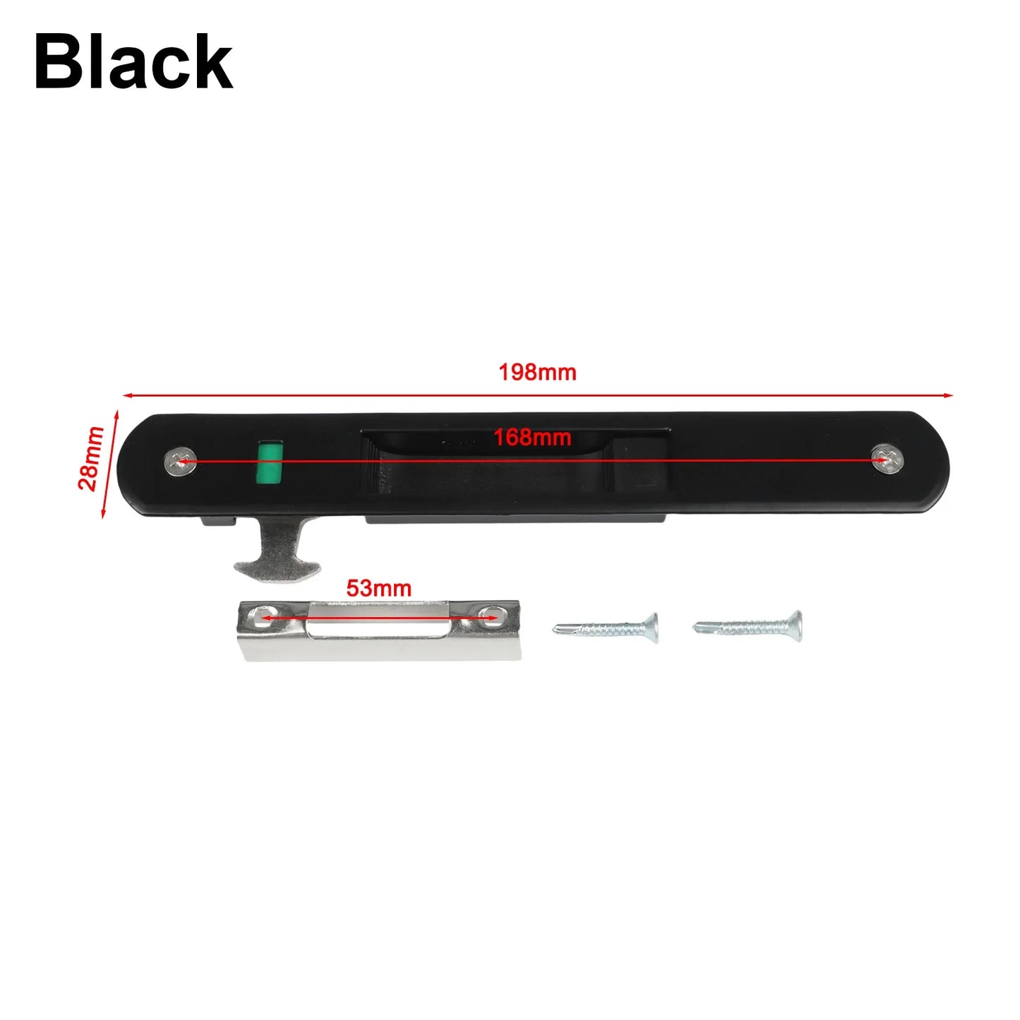 Zinc Alloy Invisible Sliding Door Lock – 90° Hook Window Latch