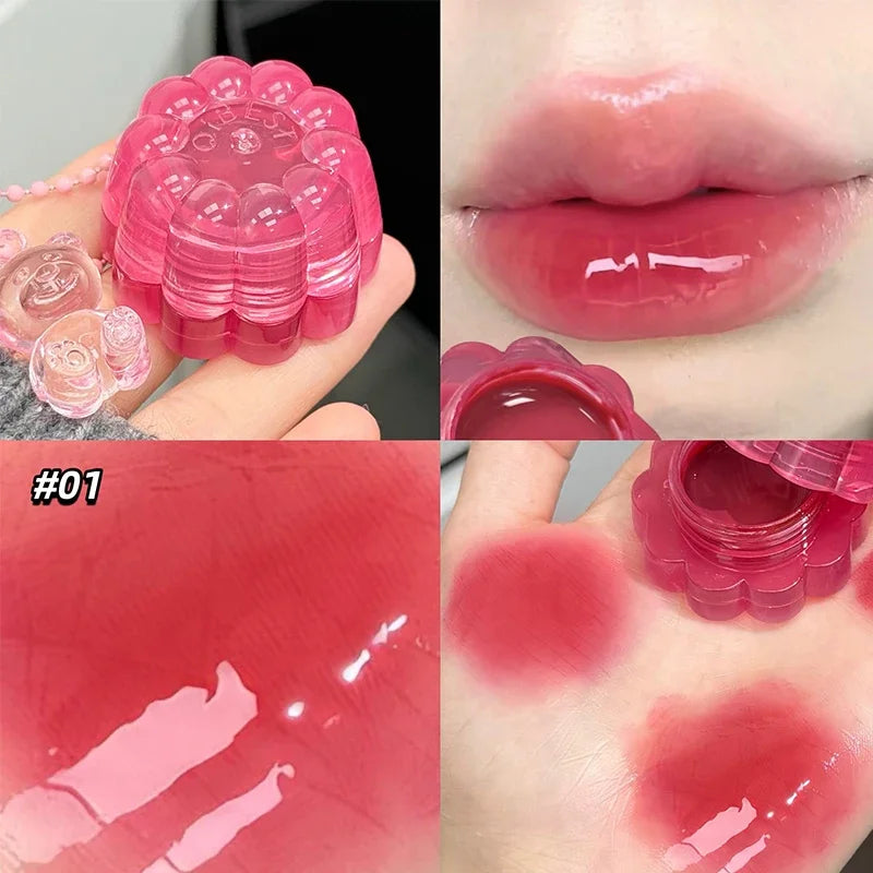 QIBEST Moisturizing Lip Glaze Multi-Color Moisten Shine Lip Plumper Makeup Hydrating Liquid Lipstick Cheek Face Blush Cream Peaceful Pleasures Health and Wellness 01