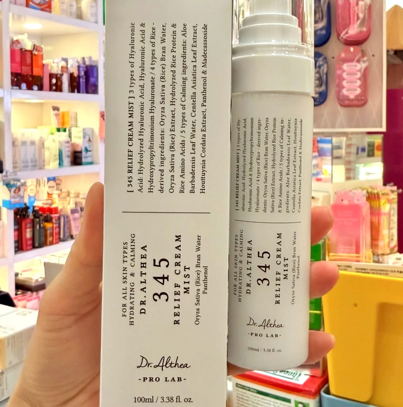 100ml Original Facial Essence Spray Dr. Althea 345 Relief Cream Mist Hyaluronic Acid Moisture Hydrating Smoothing All Skin Types Peaceful Pleasures Health and Wellness