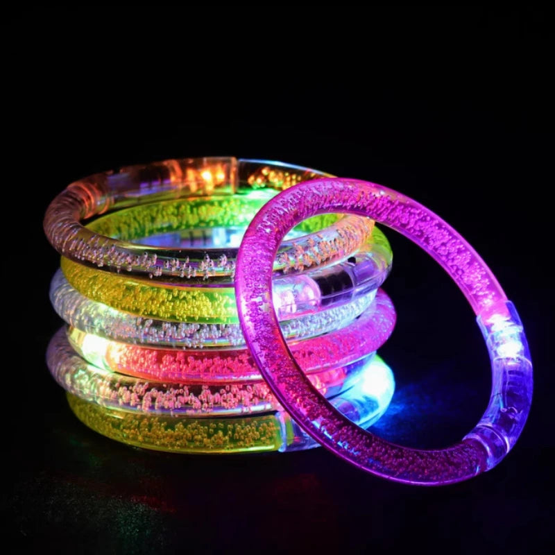 LED Acrylic Glow Bracelets | Halloween & Party Favors 1–100 PCS
