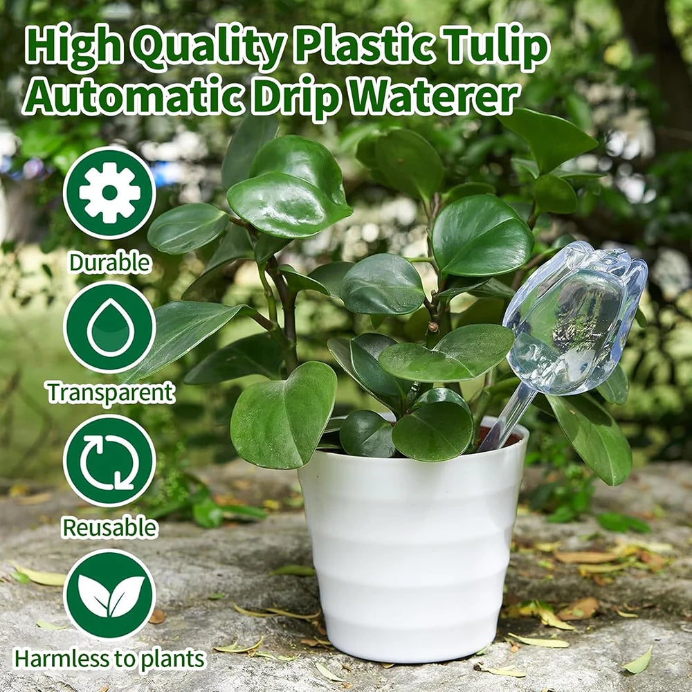 Tulip Self-Watering Planter Inserts – Automatic Plant Watering Devices for Indoor & Outdoor Use