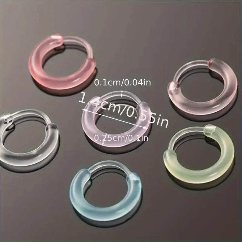 8-Pack Mixed Color Anti-Allergy Resin Earrings Peaceful Pleasures Health and Wellness