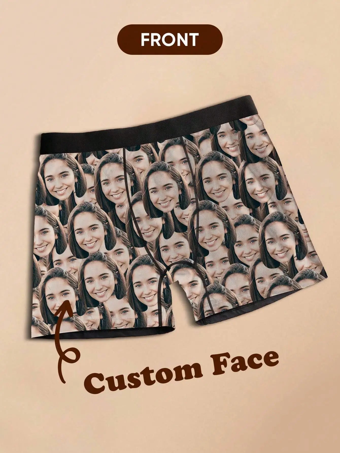 Custom Photo Mens Boxer Briefs Personalized Face Underwear Funny Gift for Boyfriend Husband Anniversary Birthday Valentines Peaceful Pleasures Health and Wellness