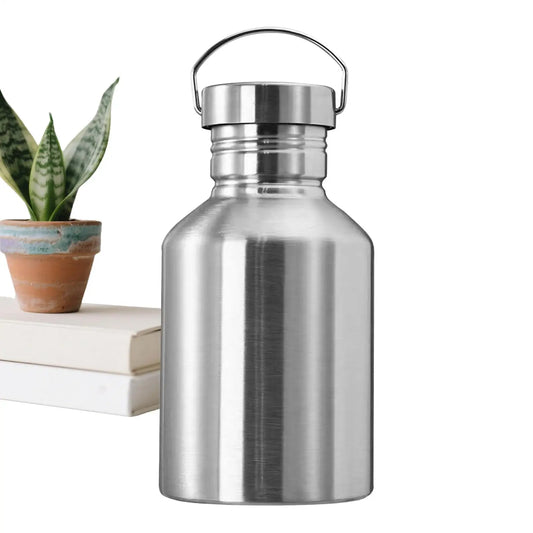 2L Large Capacity Stainless Steel Water Bottle With Handle Wide Mouth Travel Cup for Outdoor Sports Hiking Fishing Summer Drink Peaceful Pleasures Health and Wellness