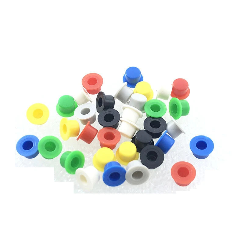 140PCS/Lot Mixed Color A101 Plastic Switch Button Caps Push Key Caps 4.5*7.4mm Hat Shape for 6*6 Tact Switch ID 3.1 / 3.4mm Peaceful Pleasures Health and Wellness