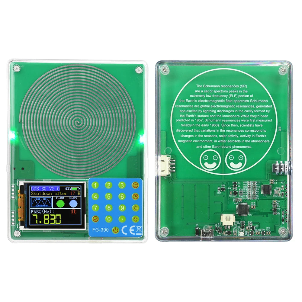 FG300 DDS Schumann Wave Generator 0.001Hz-200KHz Module Sine Square Triangle Sawtooth USB Type C 5V Signal Generator Peaceful Pleasures Health and Wellness