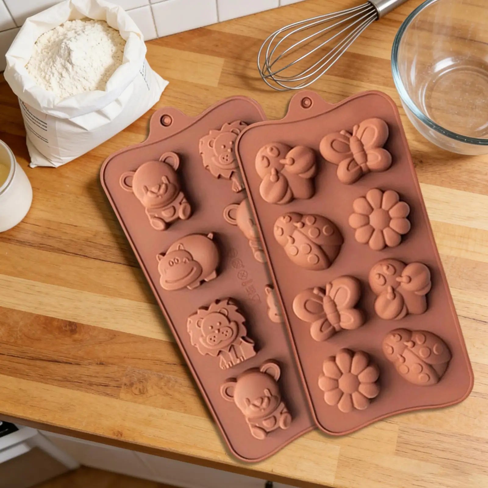 Chocolate Mold 6 Pieces Non Stick Easy Release Jelly Candies Molds for Fudge Jelly Pastry Ice Soap Snacks Gummies Cupcake Peaceful Pleasures Health and Wellness