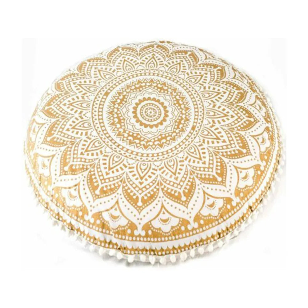 Round Pattern Pillowcase Bohemian Cushion Cover Floor Printed Pillows