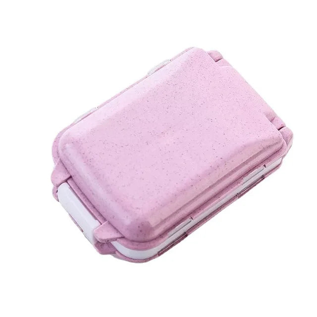 8 Grids Weekly Pill Box Medicine Organizer Tablet Storage Box Travel Pill Case Drug Dispenser Container Health Care Portable Peaceful Pleasures Health and Wellness pink 1PCS