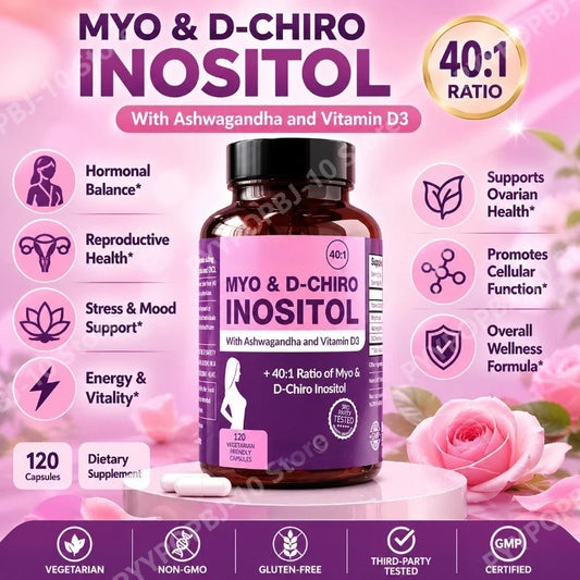 Inositol Supplement for Women – Vitamin D3 + Ashwagandha Women's Wellness Supplement Peaceful Pleasures Health and Wellness