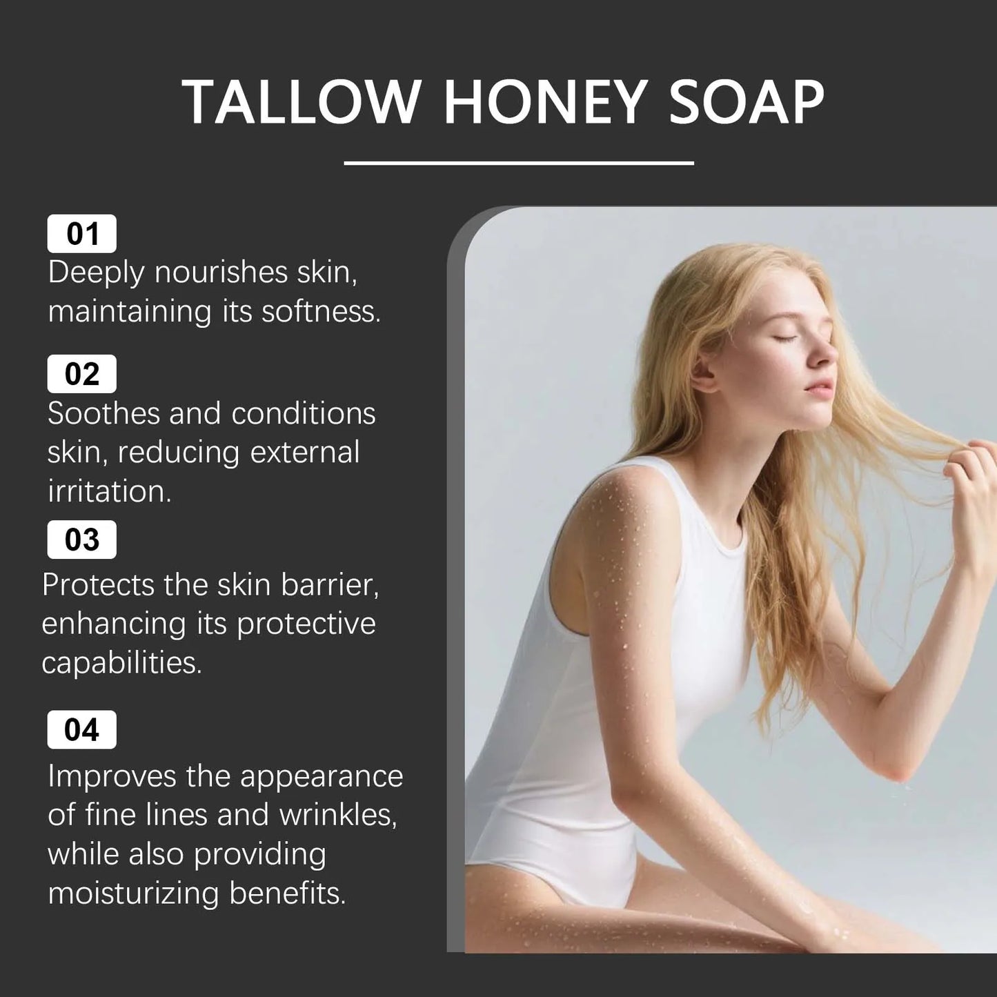 Tallow & Honey Soap Bar – Face & Body Moisturizing Cleanser Peaceful Pleasures Health and Wellness