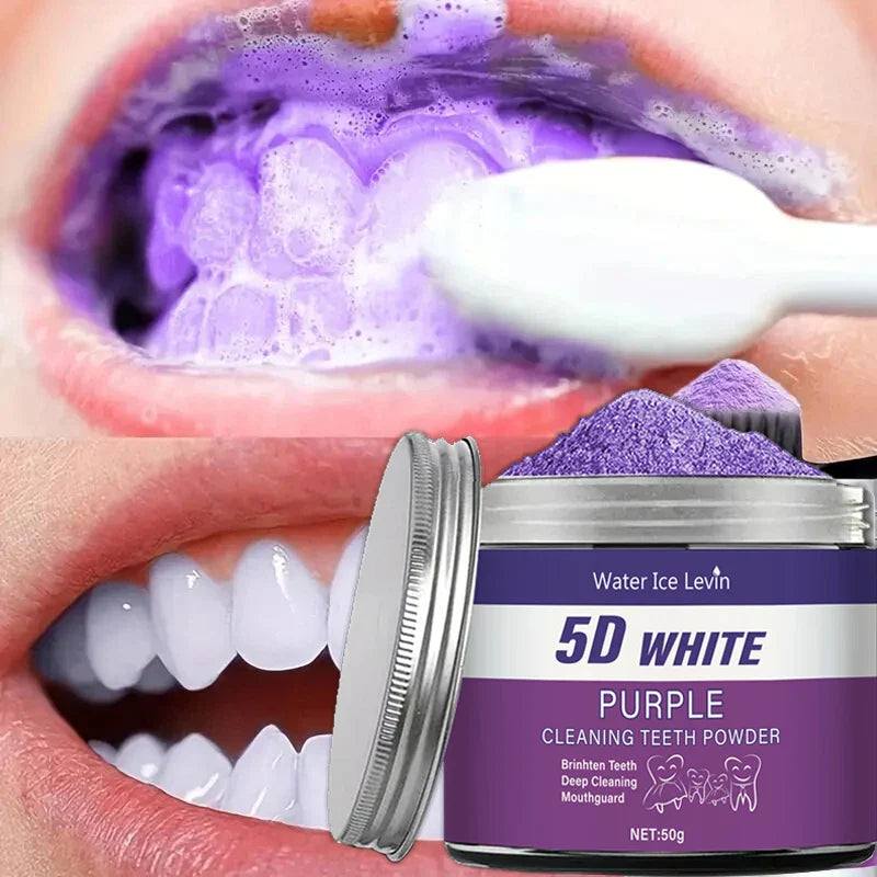 Purple Teeth Whitening Powder 50g – Pearl Essence Deep Clean