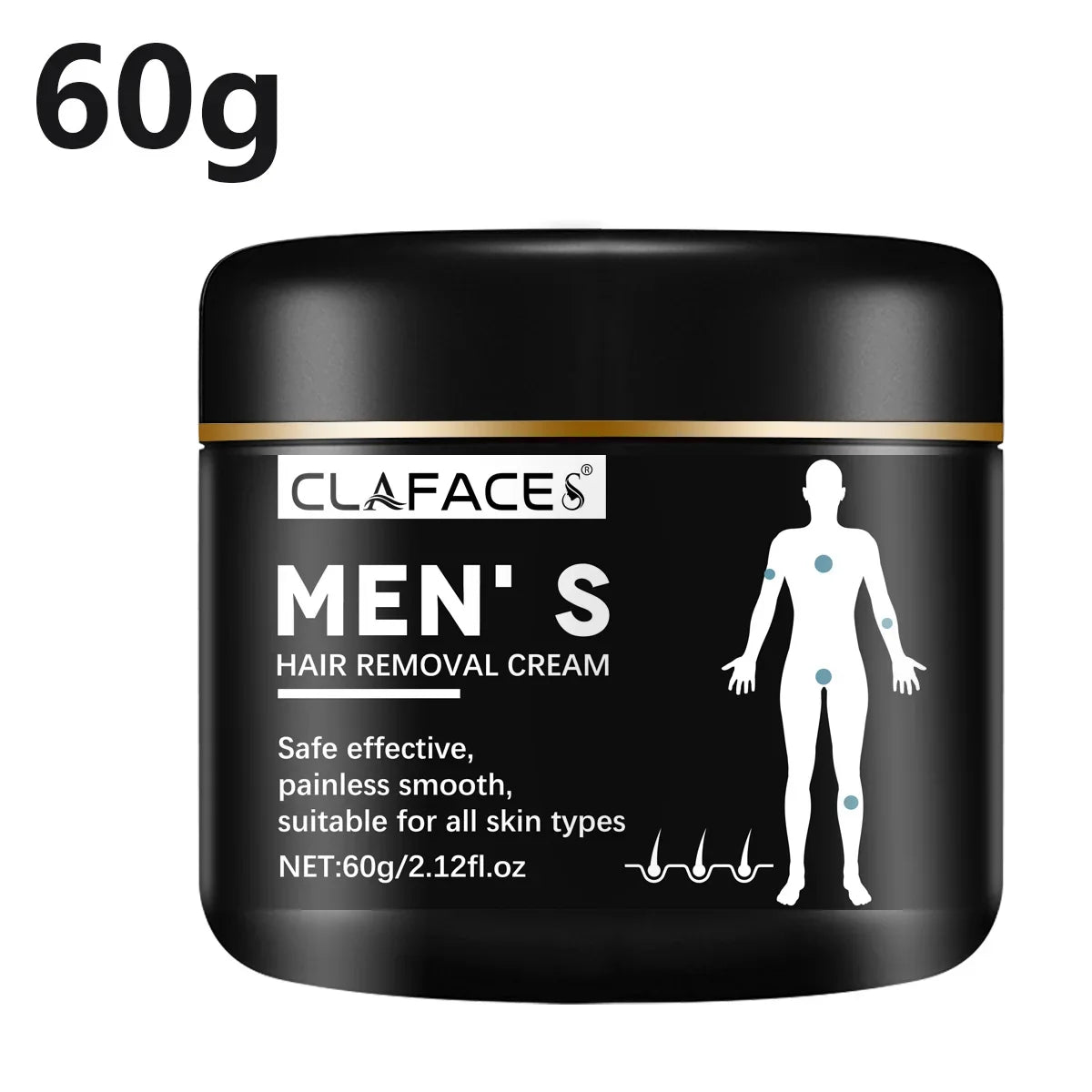 LGRAMER Men's Painless Hair Removal Cream – Body & Armpit