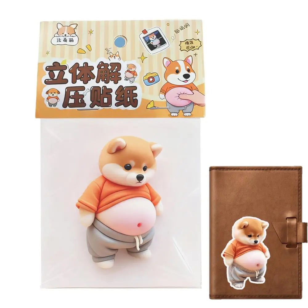 Bubble Stickers 3D Cartoon Funny Squeezable Reusable Kids Scrapbook Decals Animal Stickers For Home Party Classroom Scrapbooking Peaceful Pleasures Health and Wellness E China Mainland