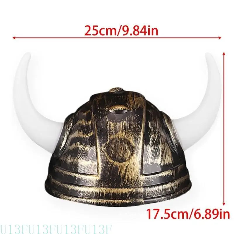 Viking Horned Helmet Hat – Medieval Warrior Costume Adults