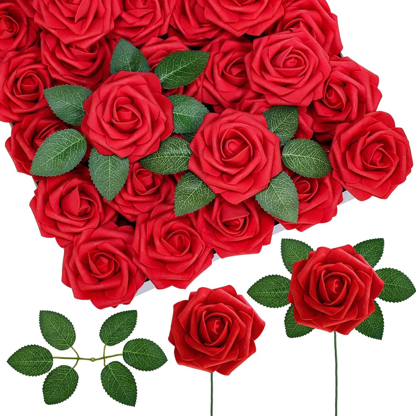 PE Foam Artificial Roses 5/10pcs | Wedding Valentine's Bouquet