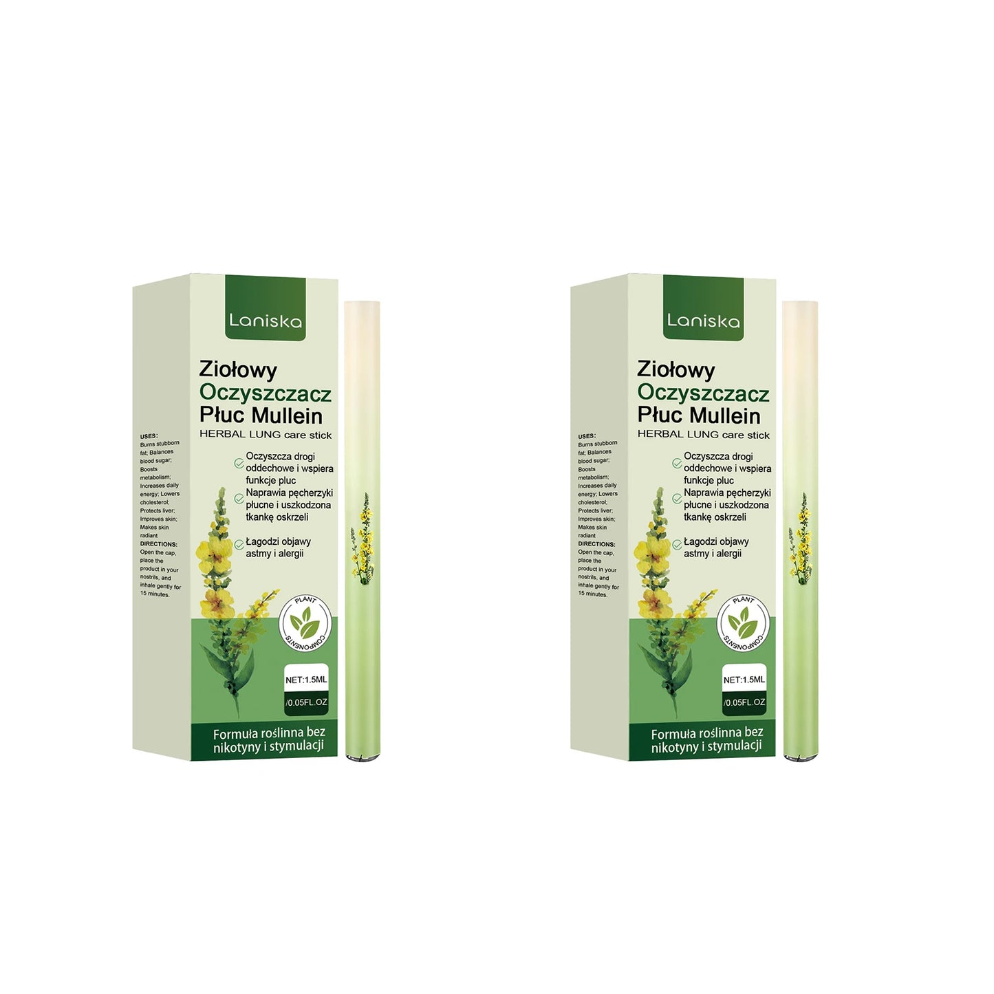 Herbal Diffuser Pen Lung Cleansing Improve Breathing Relieve Anxiety Stress Air Freshener Refresh Plant Serum Respiratory Stick Peaceful Pleasures Health and Wellness 3ml boxed